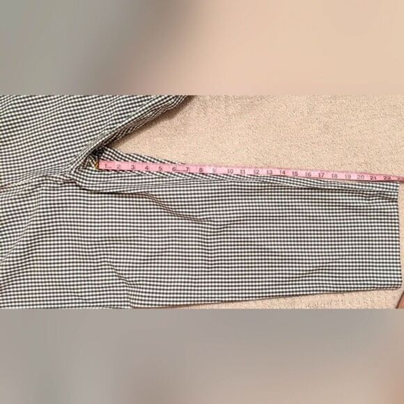 COLDWATER CREEK Crop Pants Black White Check Size 12 - Picture 9 of 9